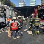 Incendio en almacén de Servicios Urbanos moviliza a bomberos en Azcapotzalco